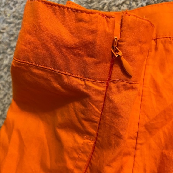 Anthropologie Maeve Orange Pleated Poplin Shorts | NWT | Size 16 - Picture 5 of 7